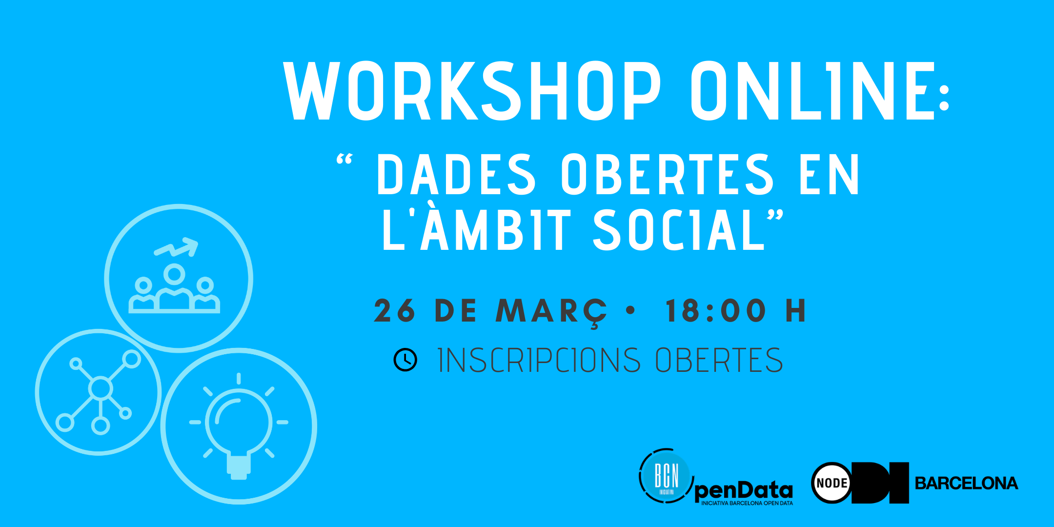 26/03 Nou workshop sobre Open Data i projectes socials