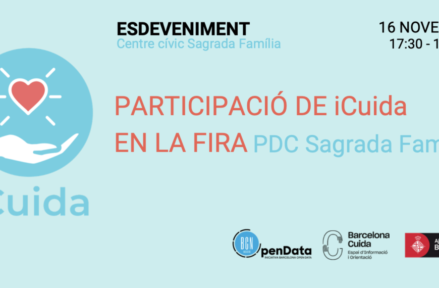 16 de novembre participem en la fira + taller iCuida!