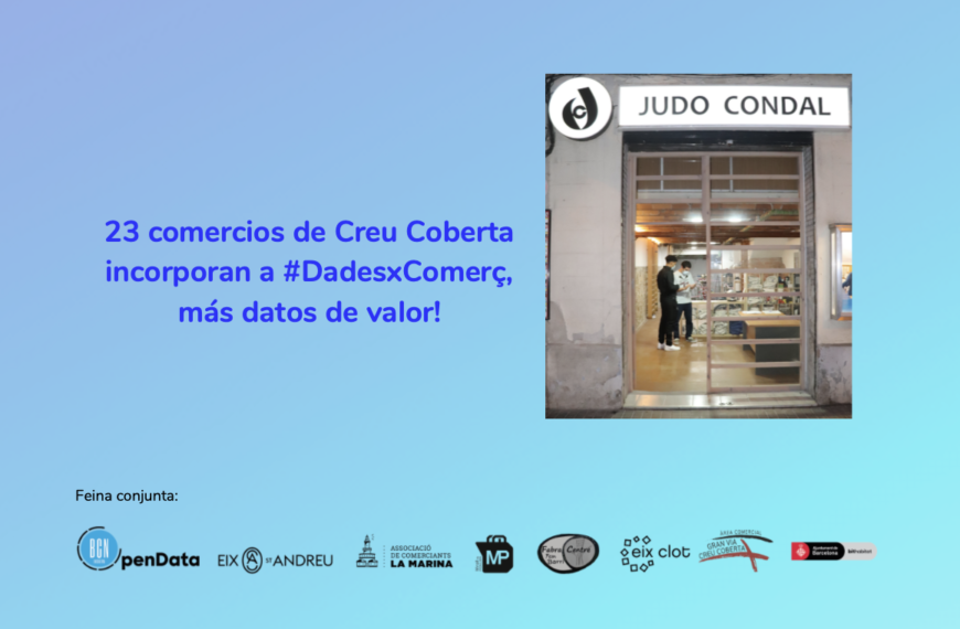 23 comercios de Creu Coberta incorporan a #DadesxComerç, más datos de valor!