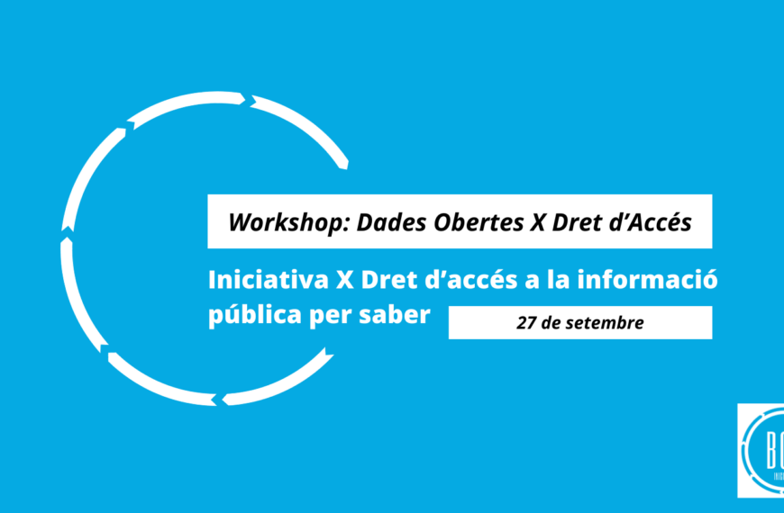 Workshop 27 Septiembre: Datos Abiertos X Derecho de Acceso