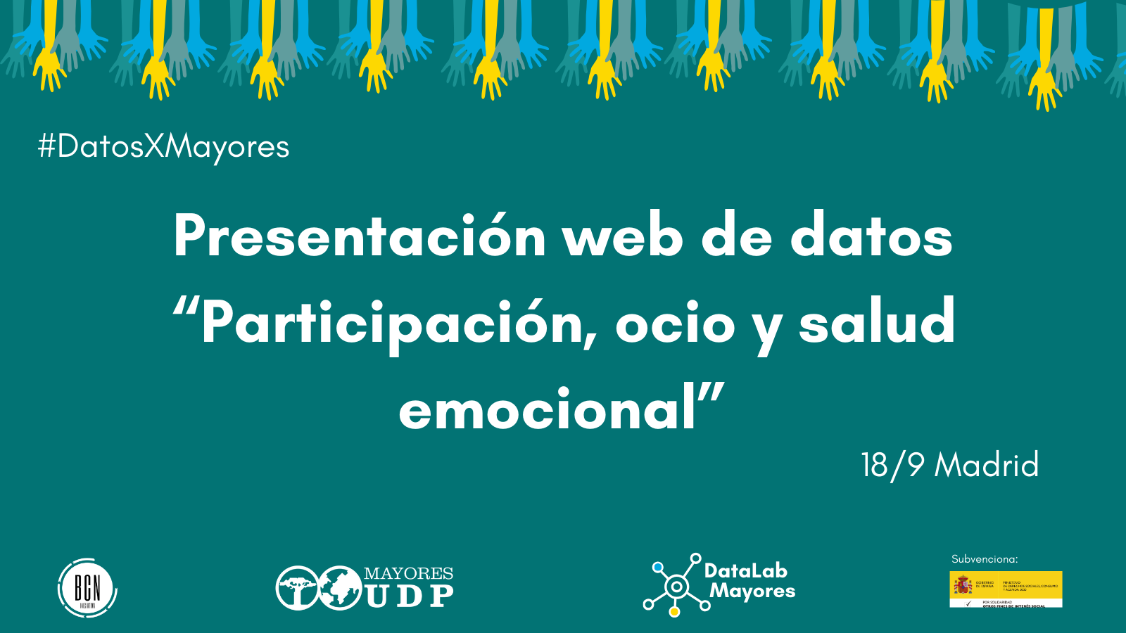 Presentación Web de Datos del Observatorio de Datos x Mayores: “Participación, Ocio y Salud Emocional”