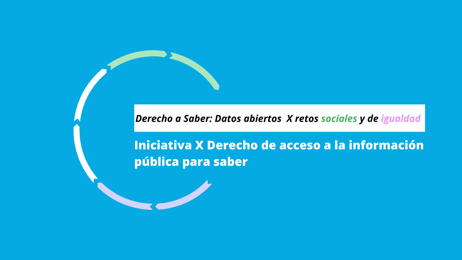 Derecho de acceso a la información para abordar los retos sociales y de igualdad