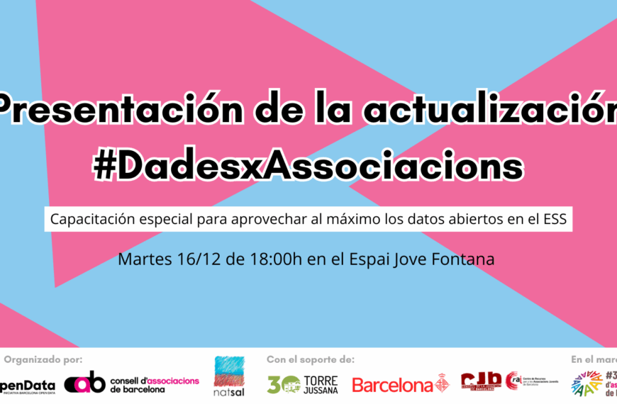 Presentación #DadesxAssociacions 2025 y sesión de capacitación sobre Economía Social y Solidaria