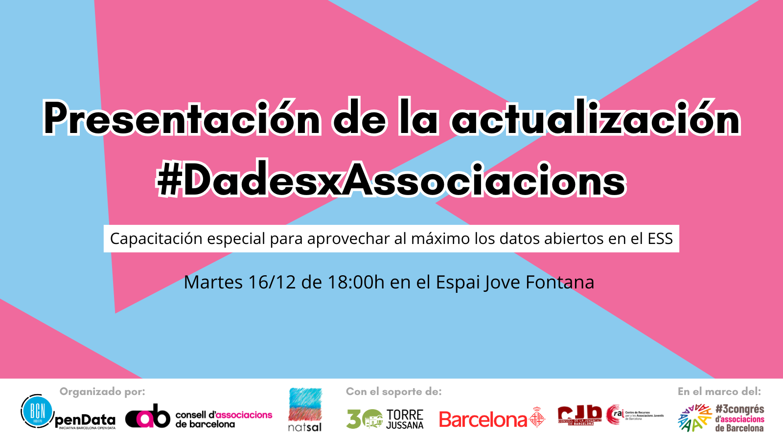 Presentación #DadesxAssociacions 2025 y sesión de capacitación sobre Economía Social y Solidaria