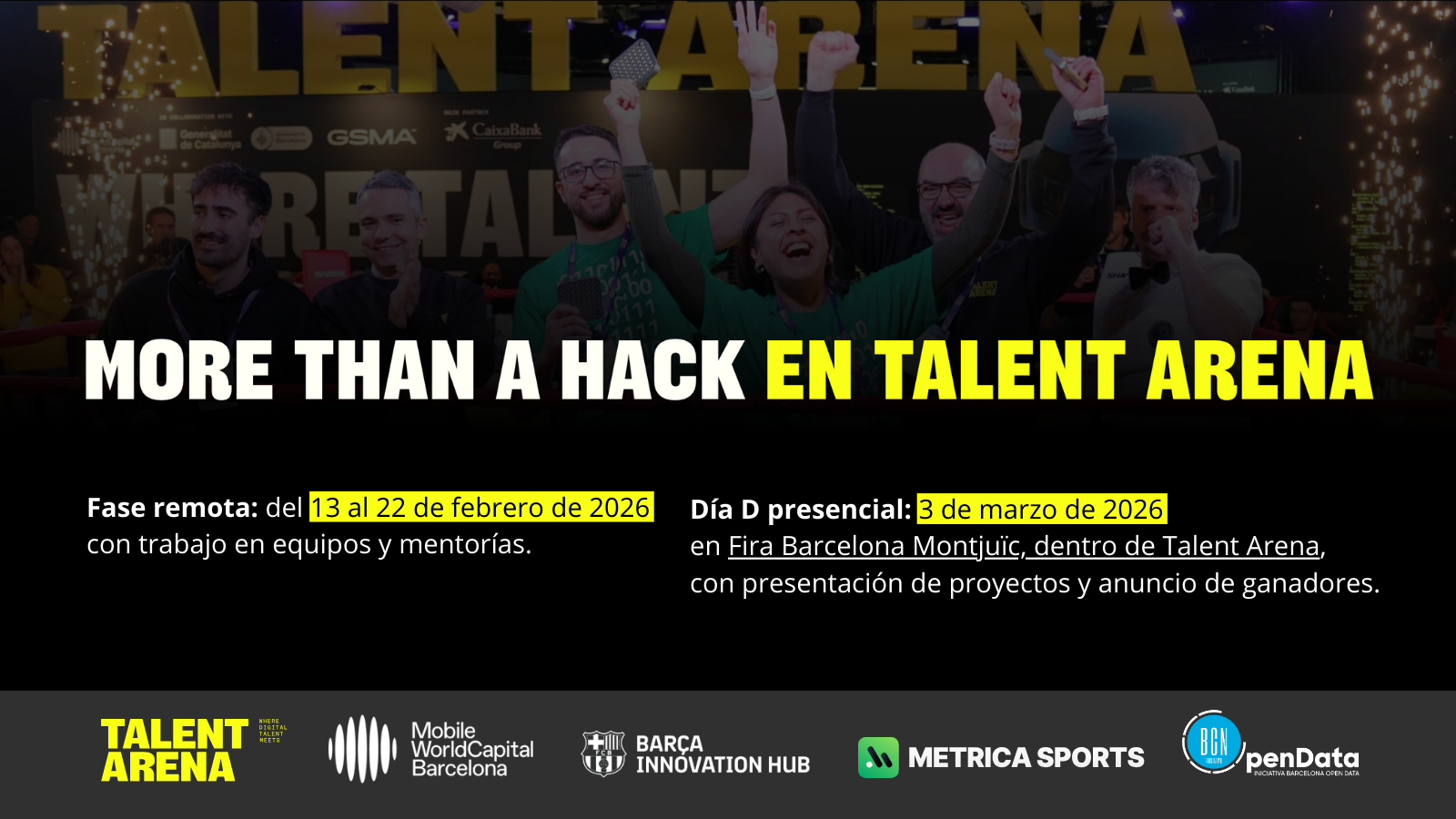 More than a Hack 2026: transforma datos deportivos en conocimiento táctico