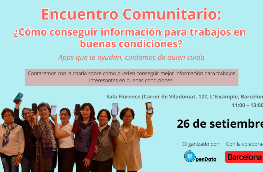Encuentro comunitario iCuida: derechos laborales, recursos y aplicaciones digitales para cuidadoras